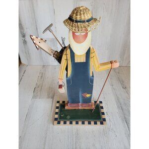 Vintage AS IS Santa clause farmer xmas decor figure